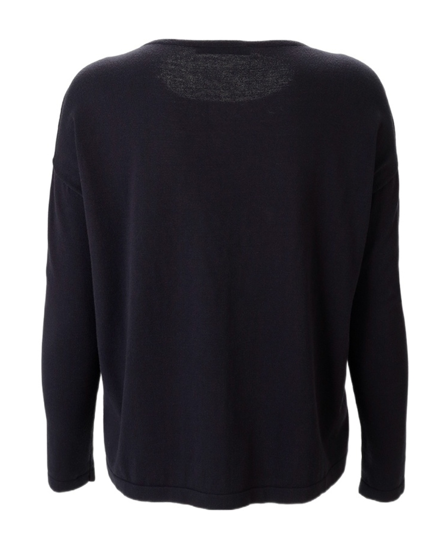 Weekend Max Mara Round-neck Long-sleeved Pullover In Blue