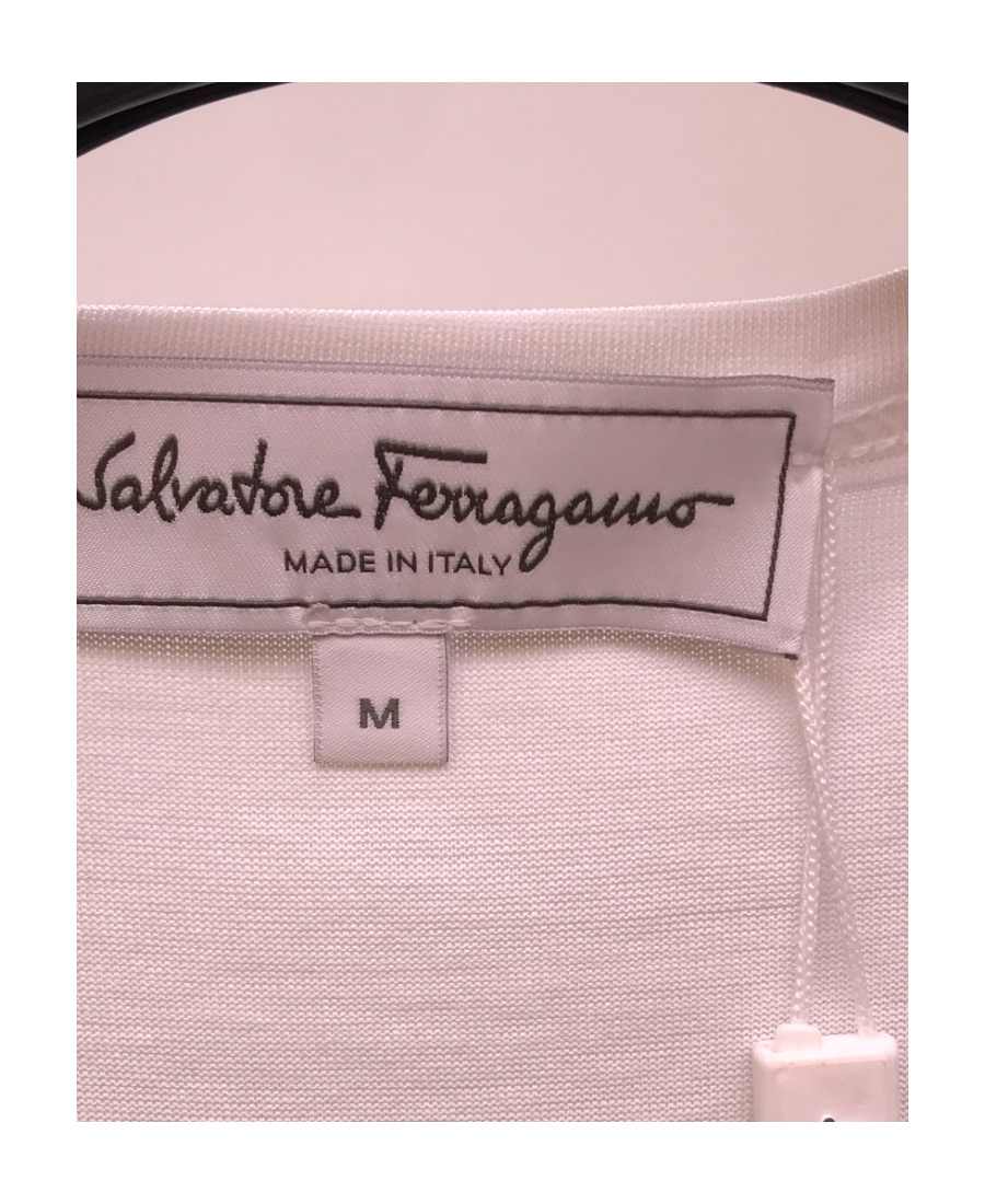 Ferragamo Striped Stitched Short-sleeved T-shirt In Multicolor