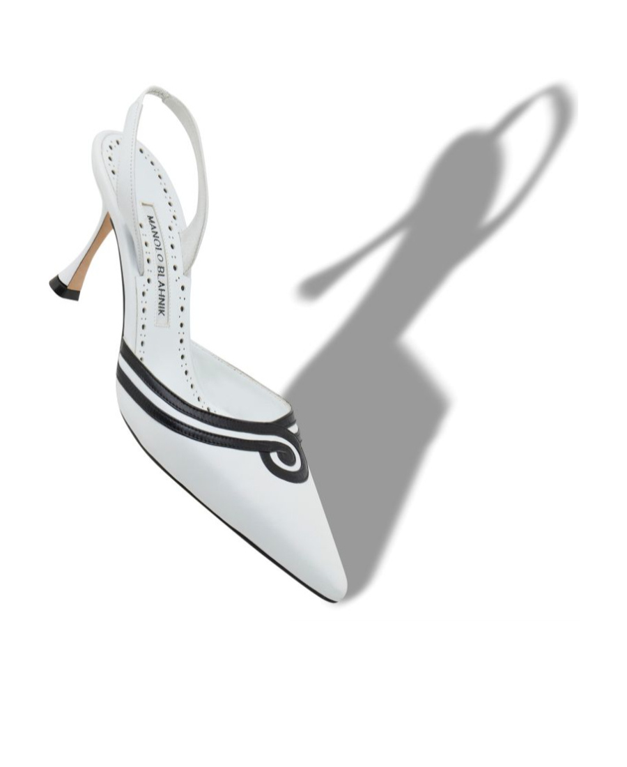 Manolo Blahnik Exposed High Heels In White