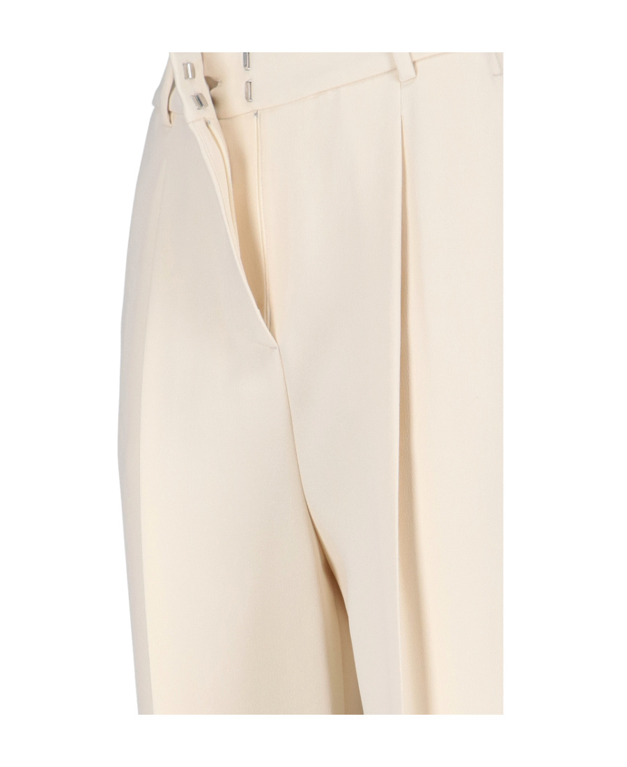 Ermanno Scervino Crepe Wide-leg Trousers In White