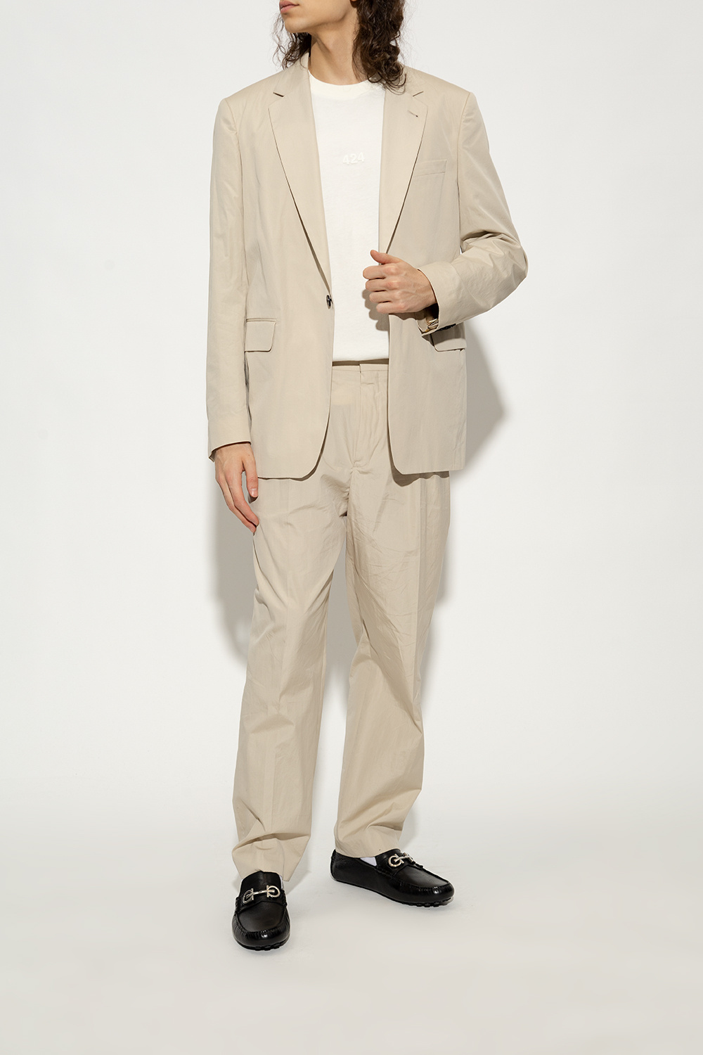 FERRAGAMO SALVATORE FERRAGAMO GRAZIOSO LOGO PLAQUE LOAFERS