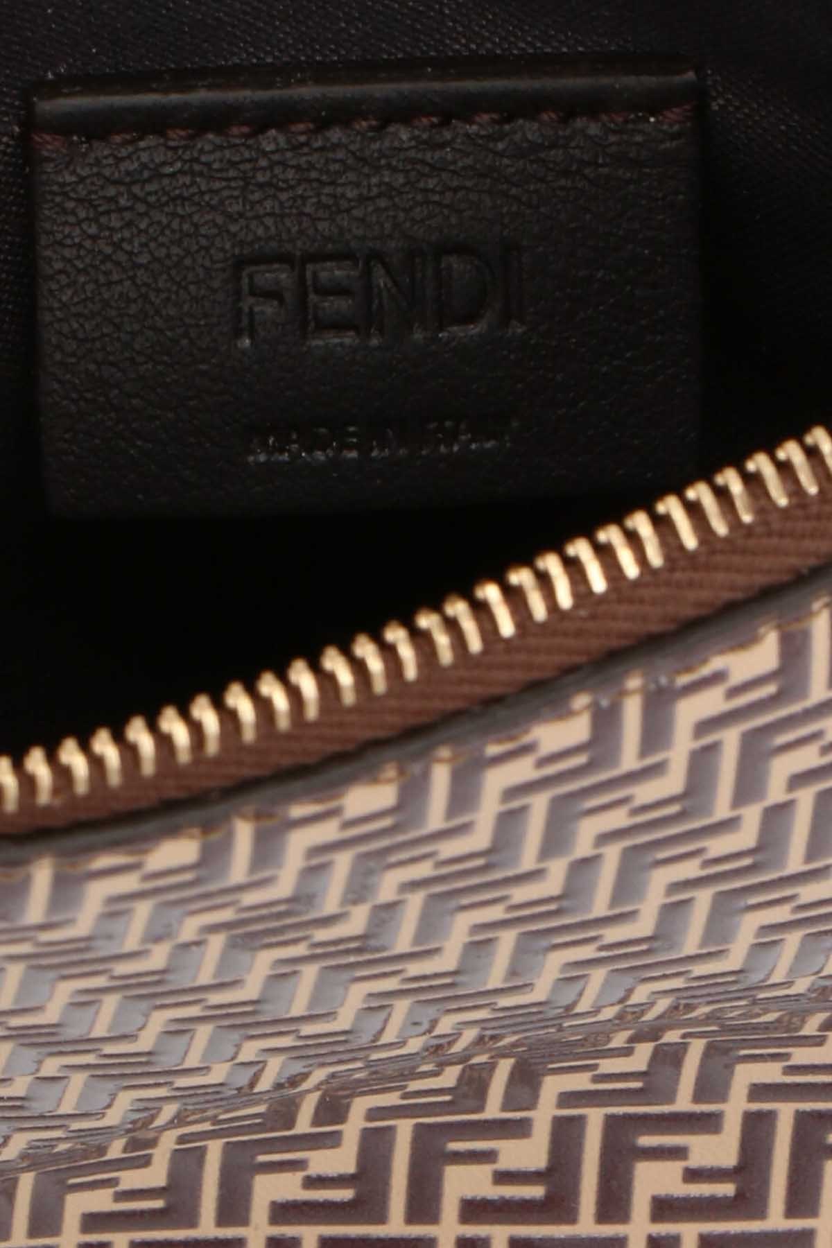 Fendi Ff Pattern Wallet In Nude