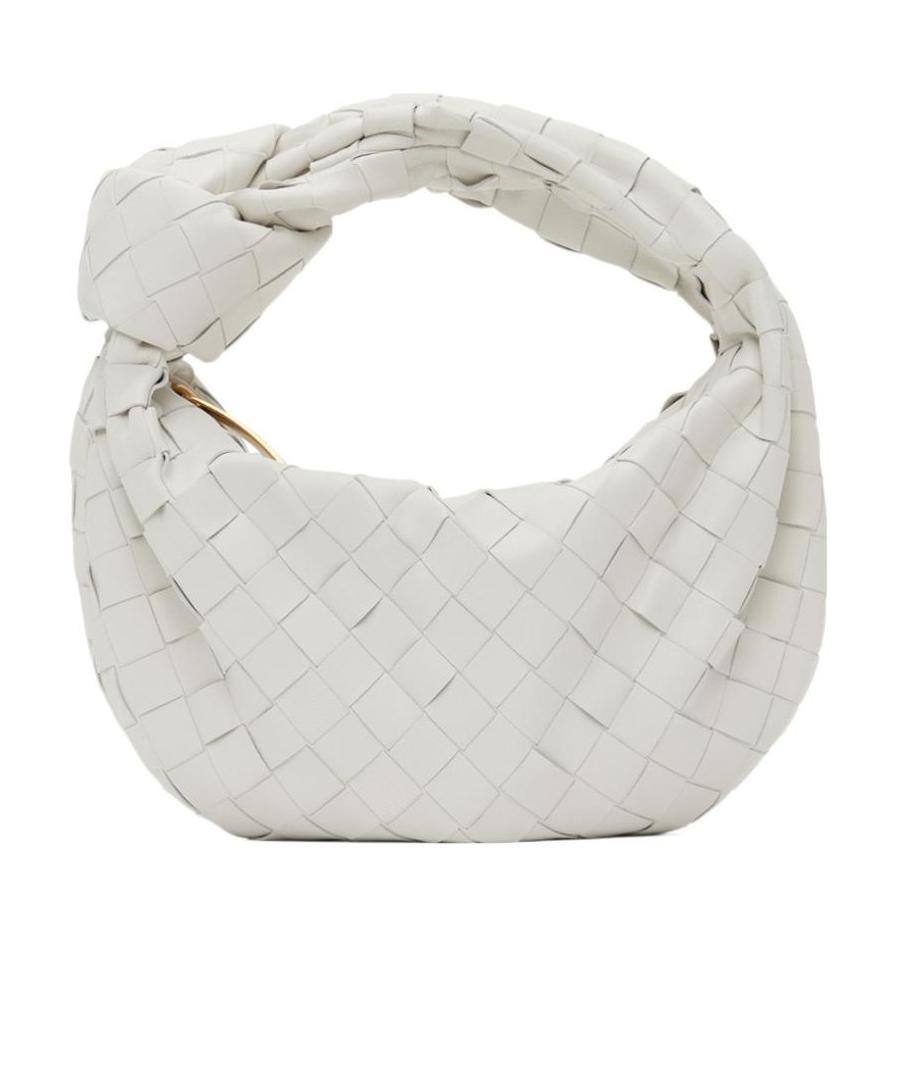 Bottega Veneta Logo Mini Handbag In White