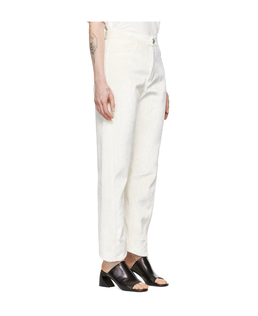 Jil Sander Casual Pants With Irregular Trousers In White