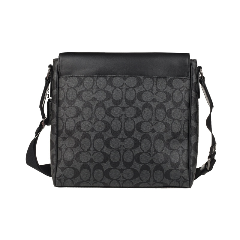 Coach Logo Printed Cross-body Bag In Black