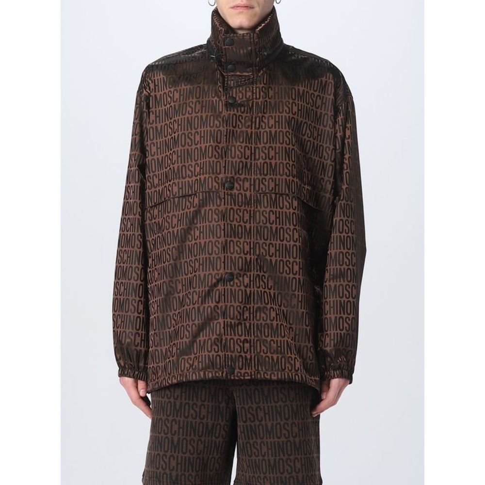 Moschino Long-sleeved Casual Jacket In Black