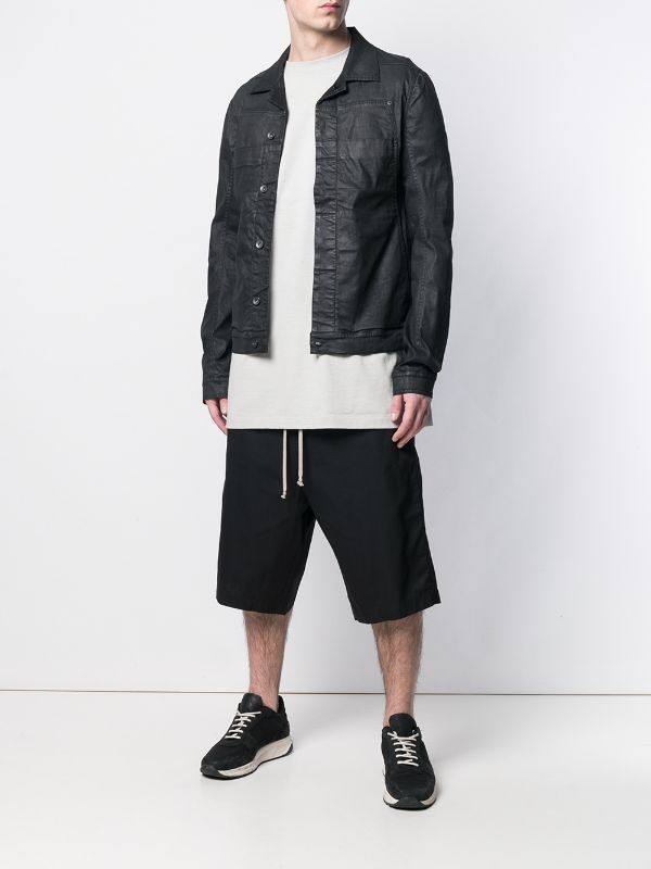 Rick Owens Drkshdw Black Drawstring Shorts In Black