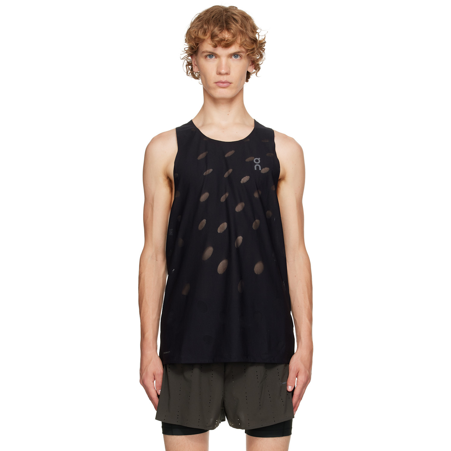 On Black Zero Breathe Running Tank Top In Multi