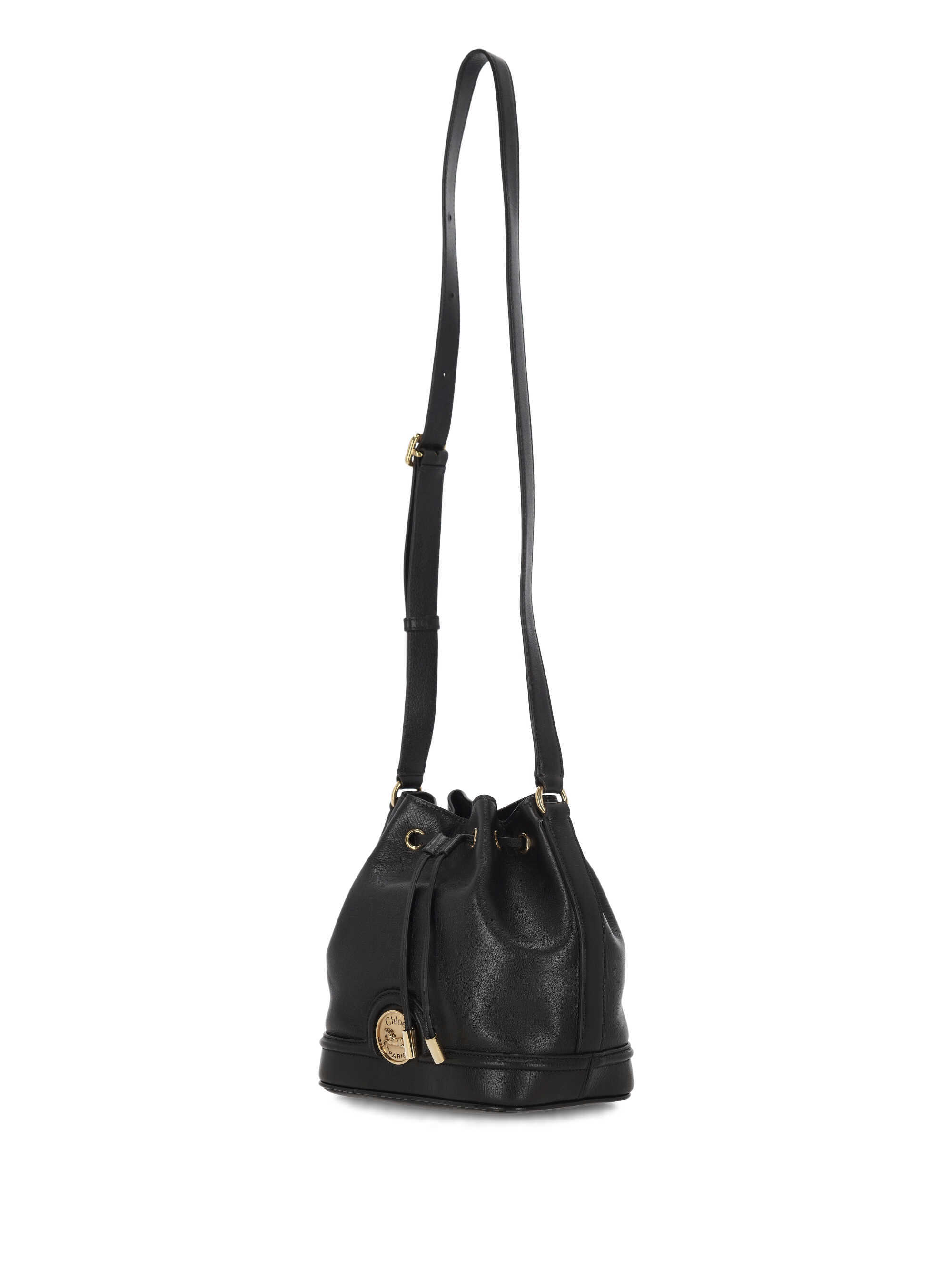 Chloé Drawstring Bucket Bag In Black