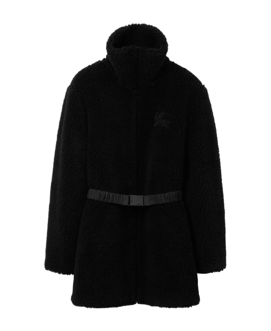 Burberry Ekd-embroidery Wool-blend Coat In Black