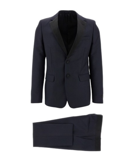 Prada Long-sleeved Suit In Black
