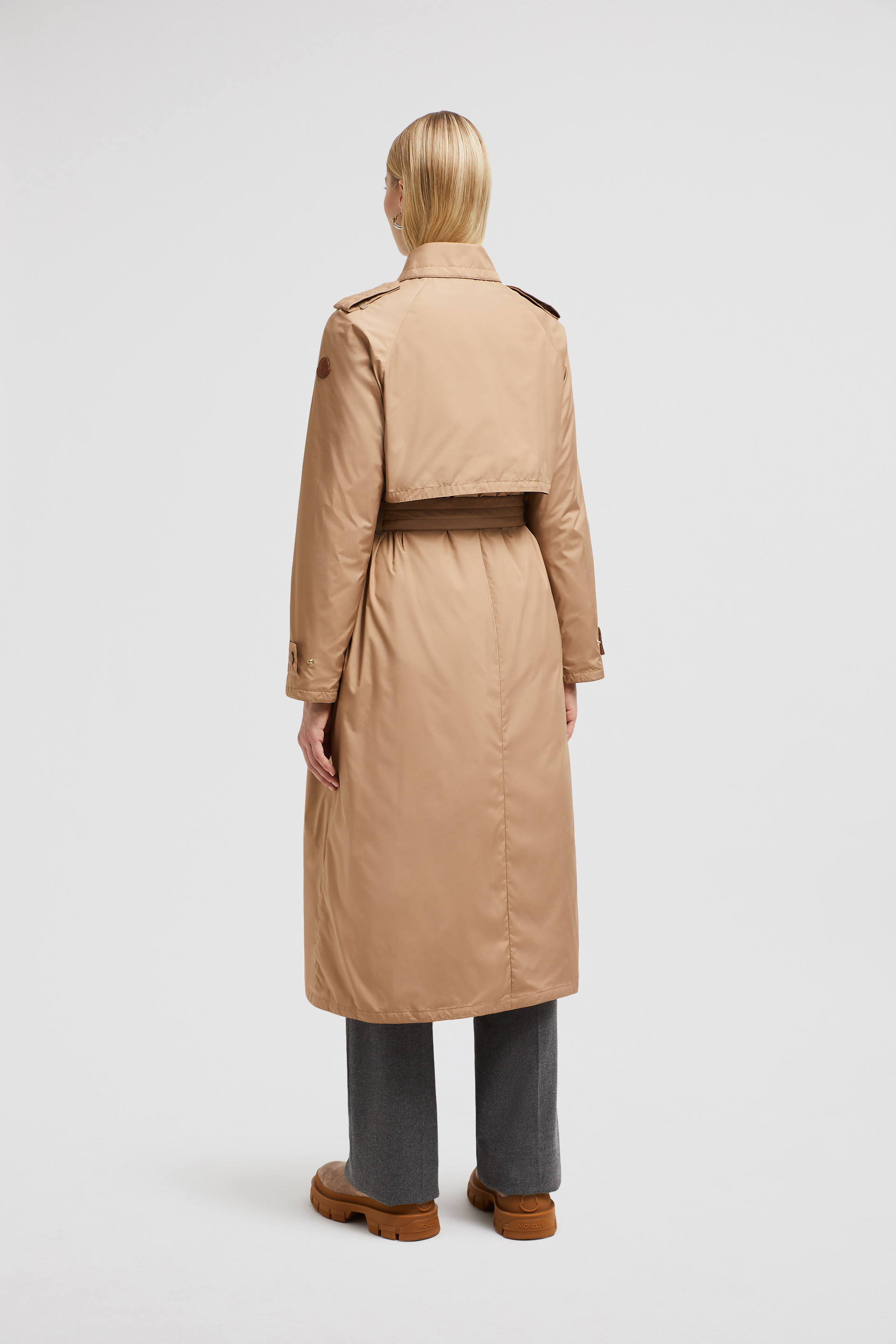 MONCLER BARBETANE DOWN TRENCH COAT