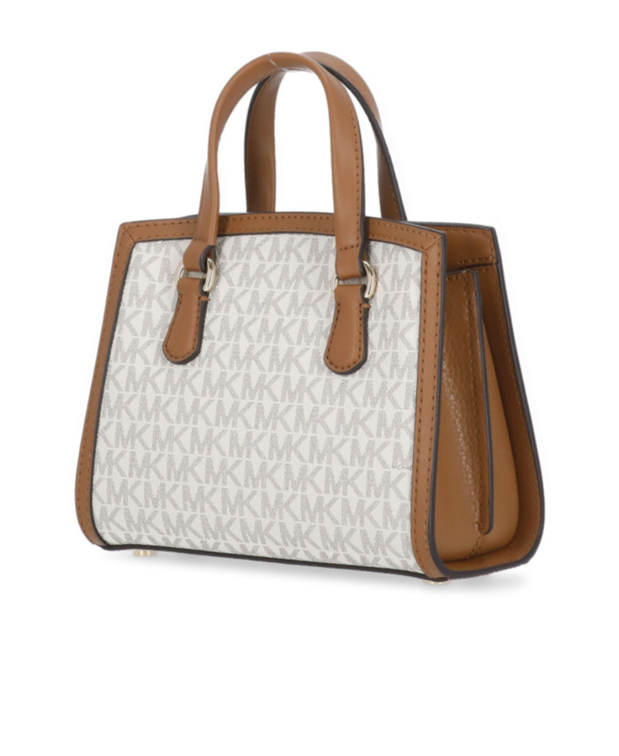 Michael Michael Kors Chantal Monogram Messenger Bag In White