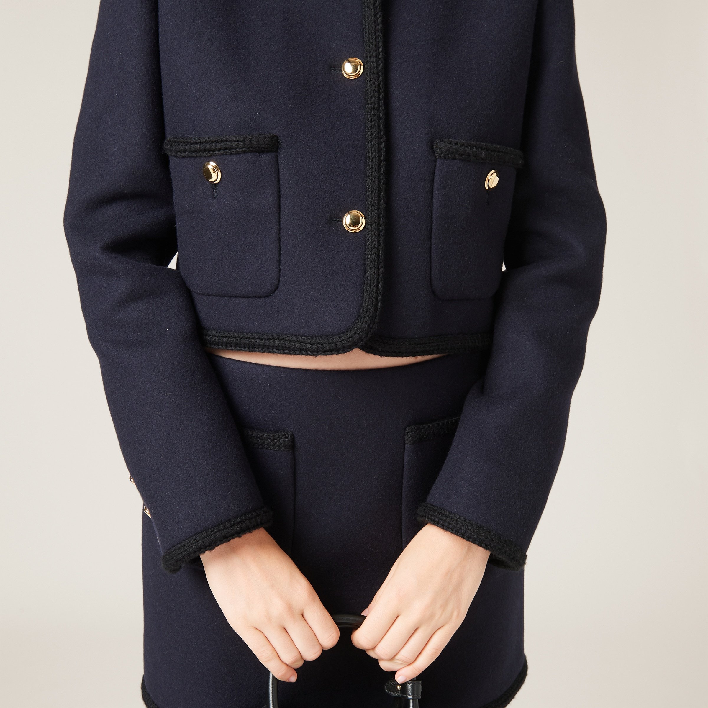 Shop Miu Miu Single-breasted Cloth Jacket In Blue