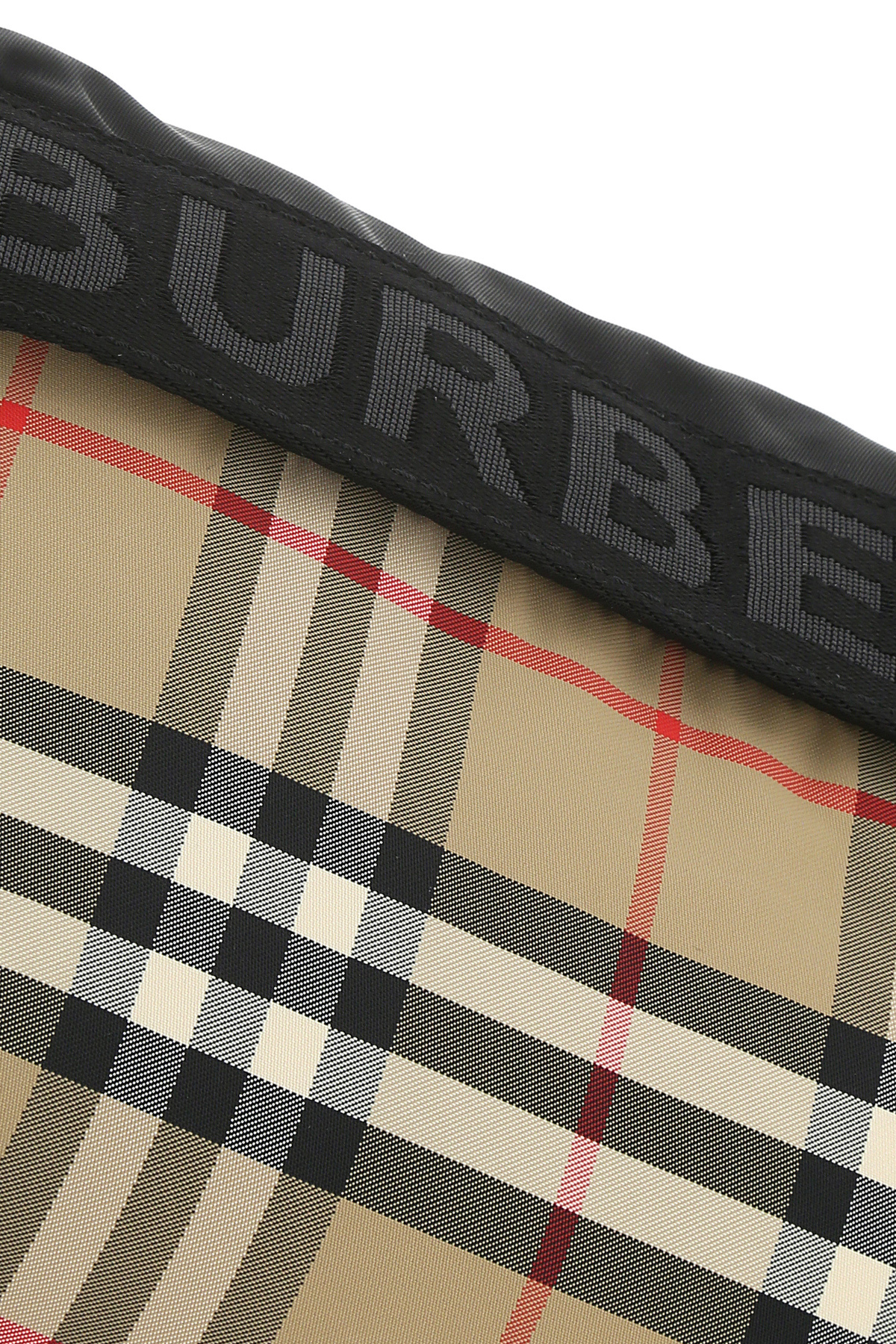 Burberry Medium Vintage Check Belt Bag In Black