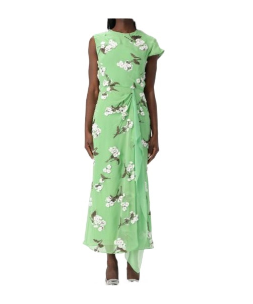 Erdem Embellished Chiffon Midi Dress