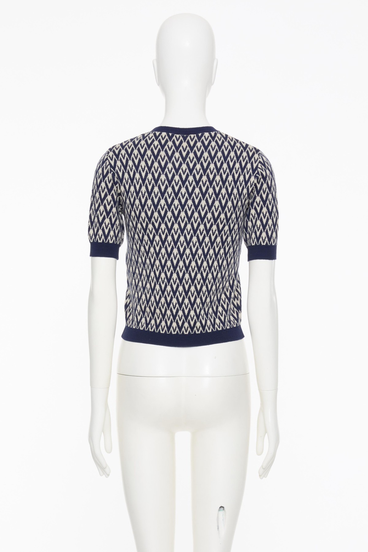 Valentino Garavani Toute La V Jacquard Virgin Wool Sweater In White