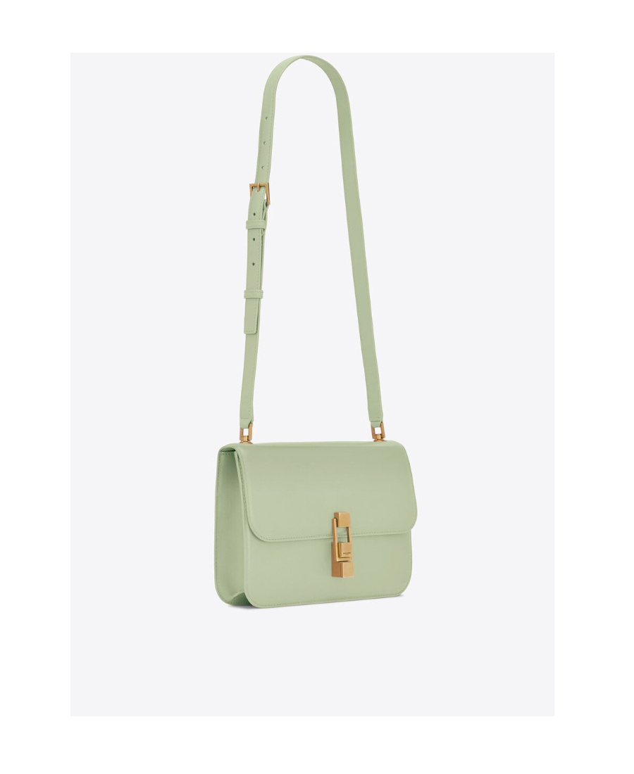 Saint Laurent Le Carre Satchel In Box  Leather In Nude