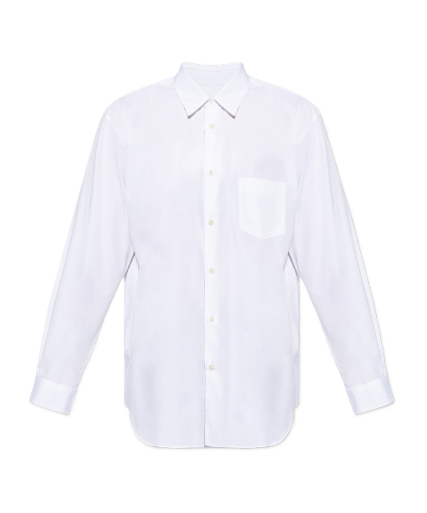 Comme Des Garçons Long-sleeved Shirt In White