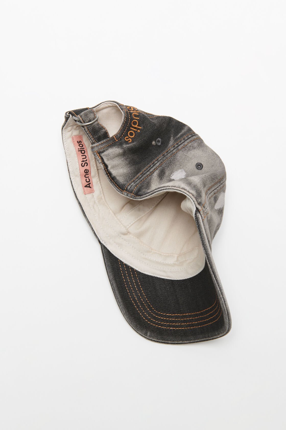 Acne Studios Carliy Trafalgar Embroidered Back Logo Adjustable Baseball Cap In Gray