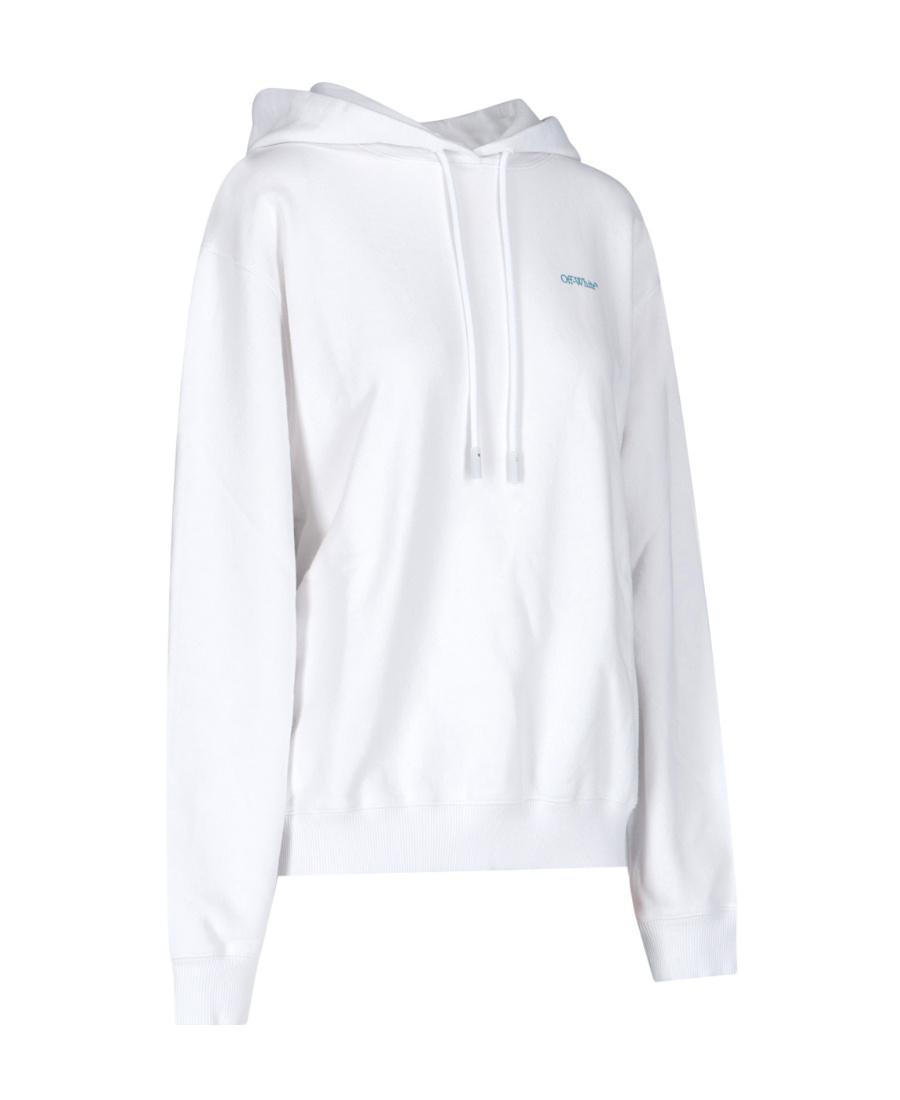 Off-white Diag Stripe-print Cotton Hoodie In White