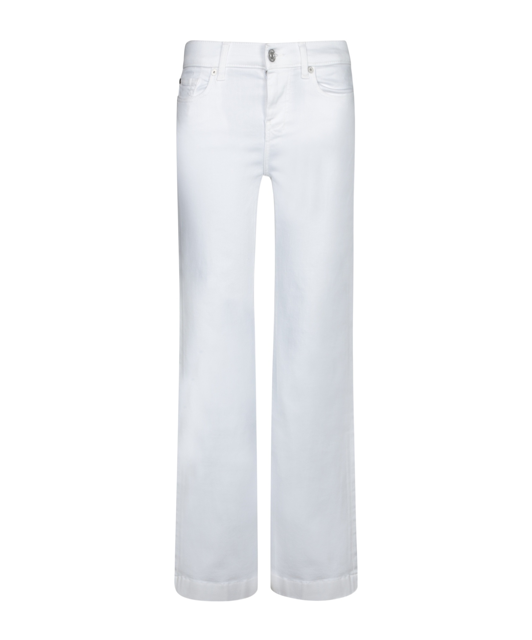 7 For All Mankind Dojo Tailorless White Jeans In White