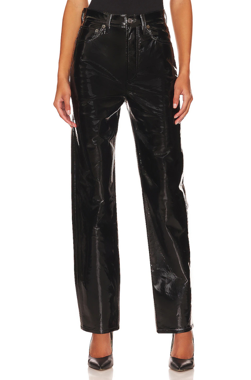 Agolde Straight Casual Pants In Black