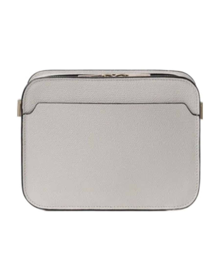 Valextra Logo Shoulder Bag In Gray