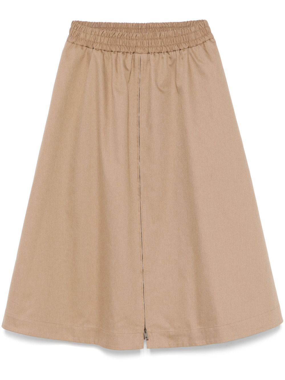 Golden Goose Deluxe Brand Flowing Beige Maxi Skirt With Elastic Waistband In Nude