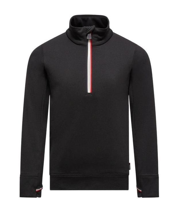 Moncler Polartec Half-zip Polo Neck In Black