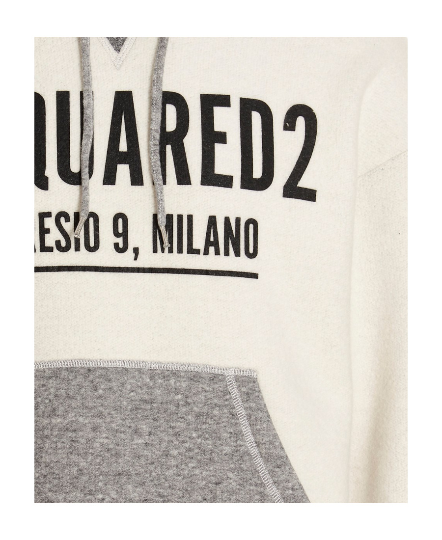 Dsquared2 Logo-print Cotton Hoodie In White