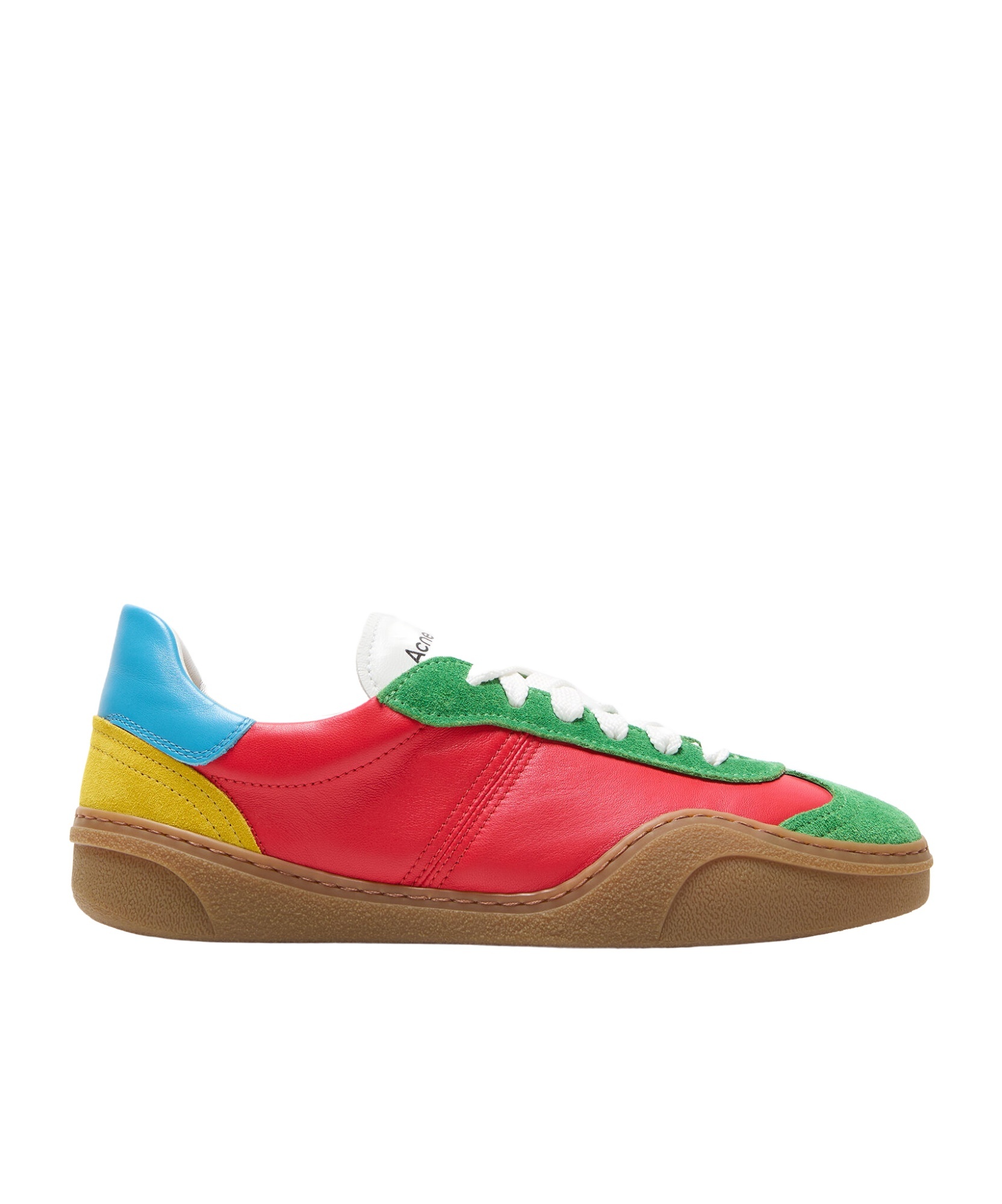 Acne Studios Men Leather Low-top Sneakers In Multicolor