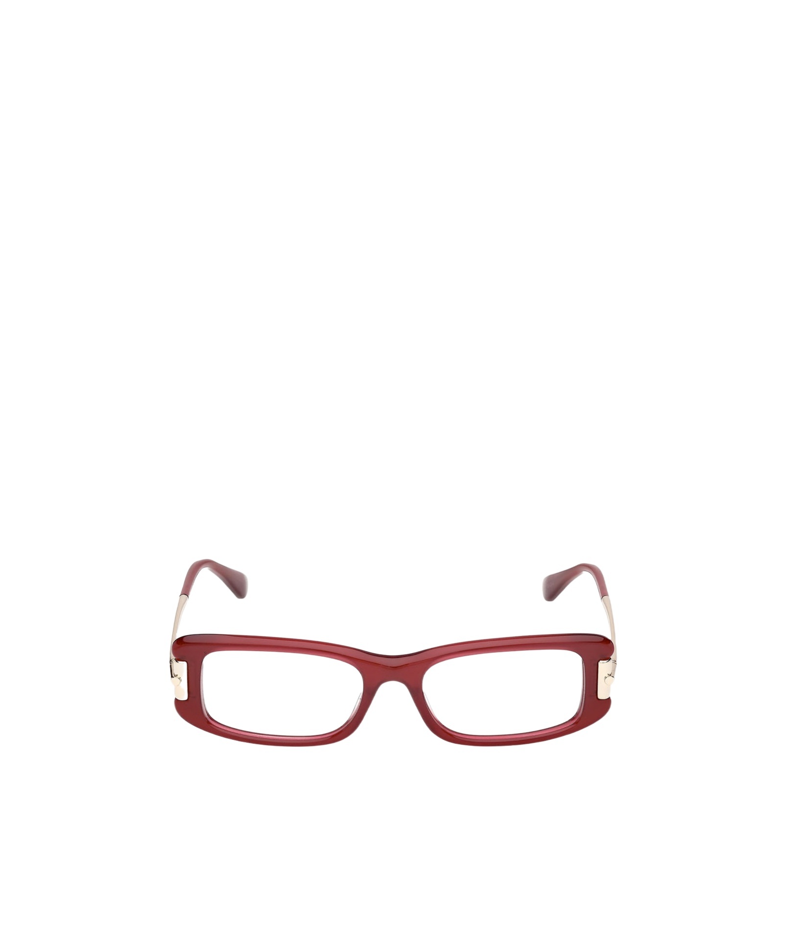 Max Mara Rectangular Frame Glasses In Red