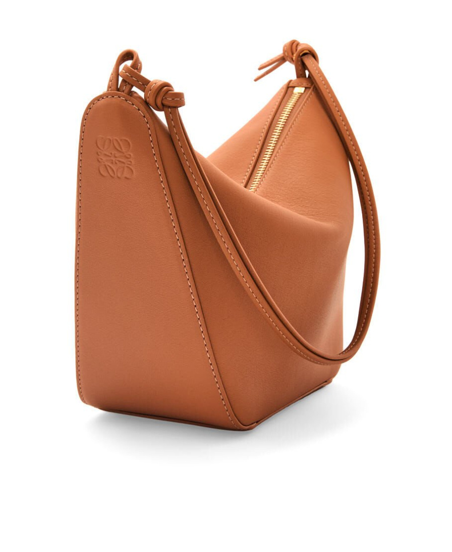 Loewe Hammock Drawstring Small Leather Shoulder Bag In Brown