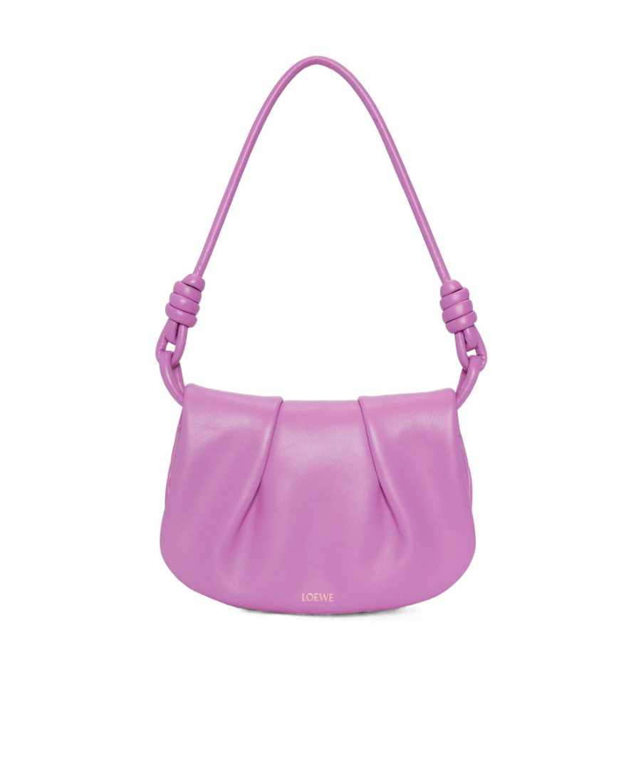 Loewe Small Cubi Anagram Jacquard Canvas And Leather Shoulder Bag In Pink