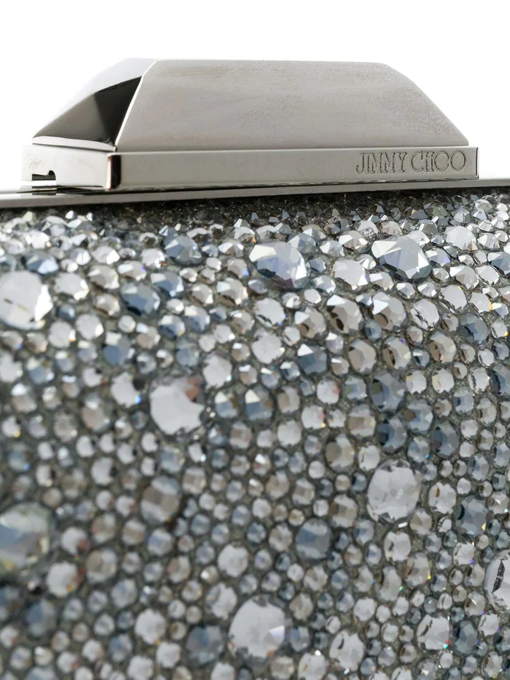 Jimmy Choo Crystal-embellished Cloud Clutch Bag In White