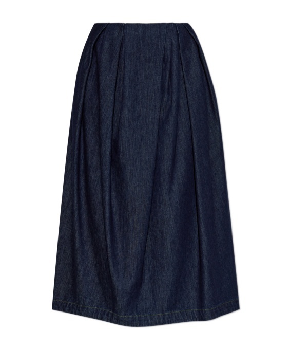 Dries Van Noten Pleated Style Skirt For Modern Wardrobe In Blue