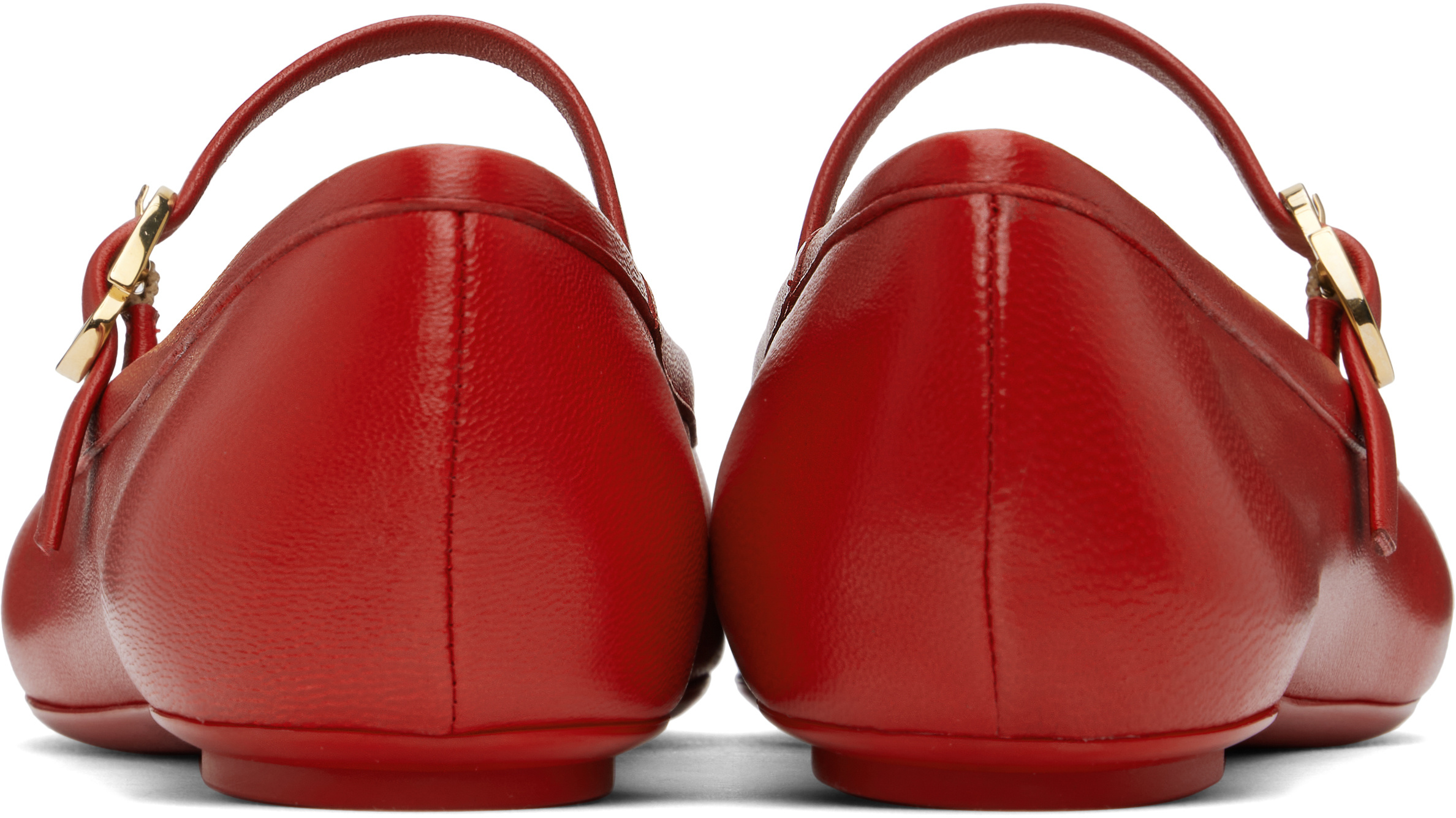 Gianvito Rossi Carla Ballet Flats In Red