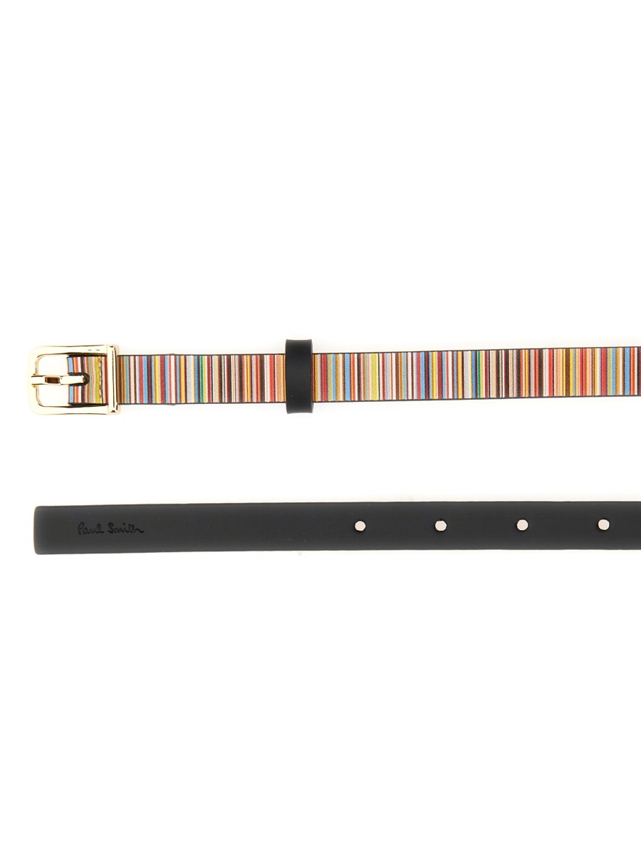 Paul Smith Women Belt With Logo In Nude