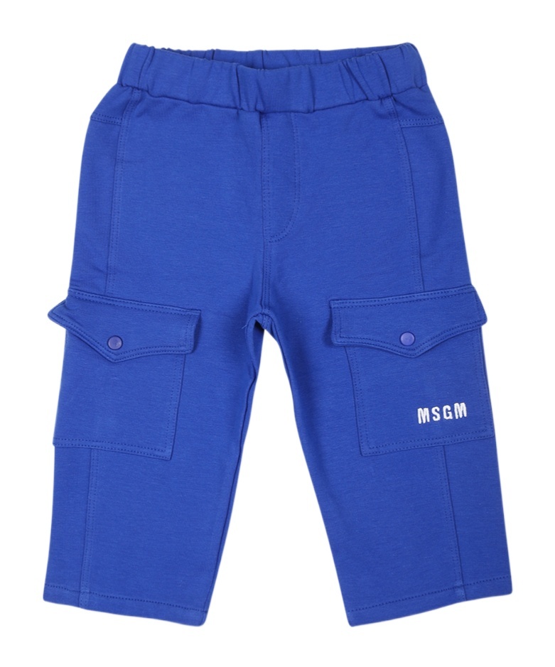 MSGM EMBROIDERED-LOGO TROUSERS