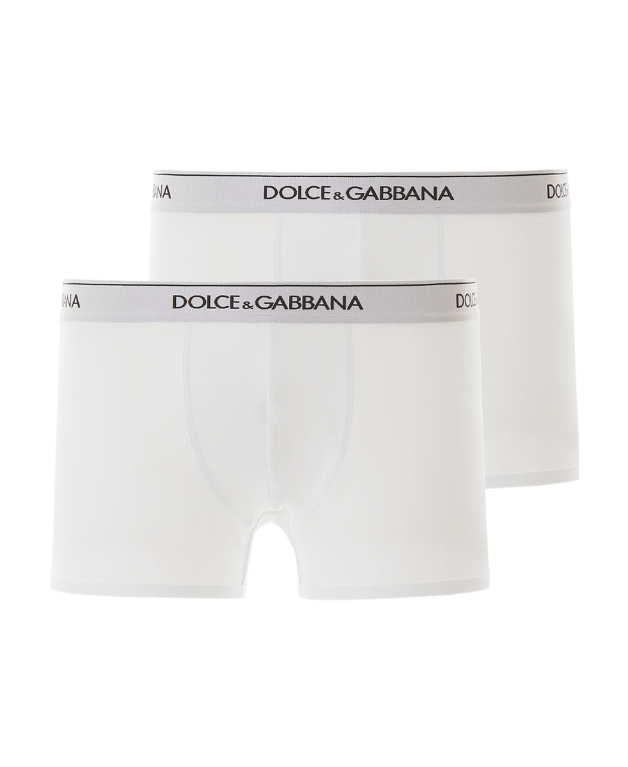 DOLCE & GABBANA LOGO-WAIST COTTON BOXER BRIEFS (SET OF TWO)