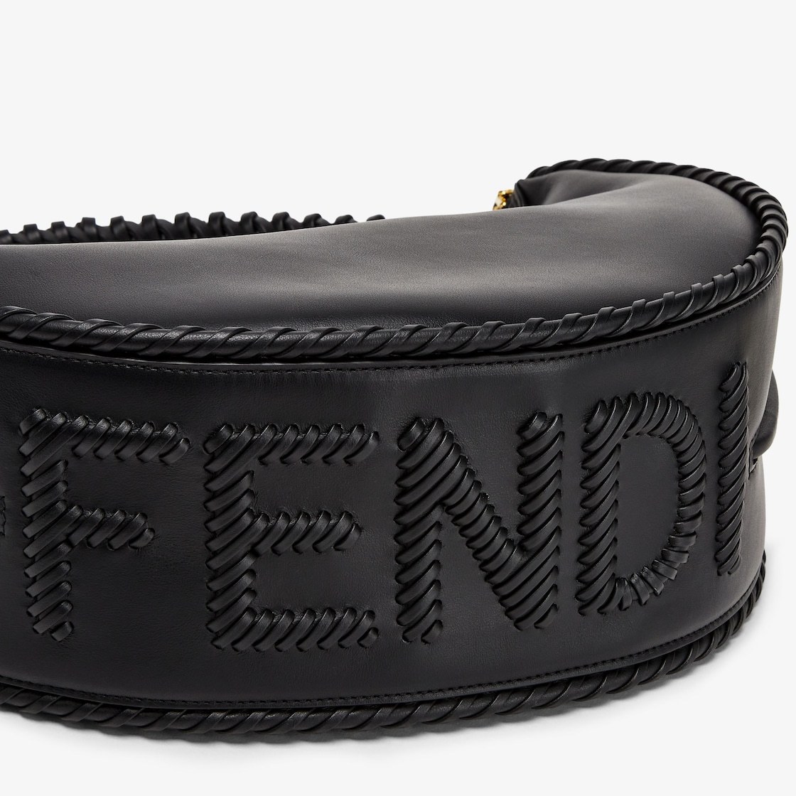 Fendi Graphy Small Leather Bag In Black