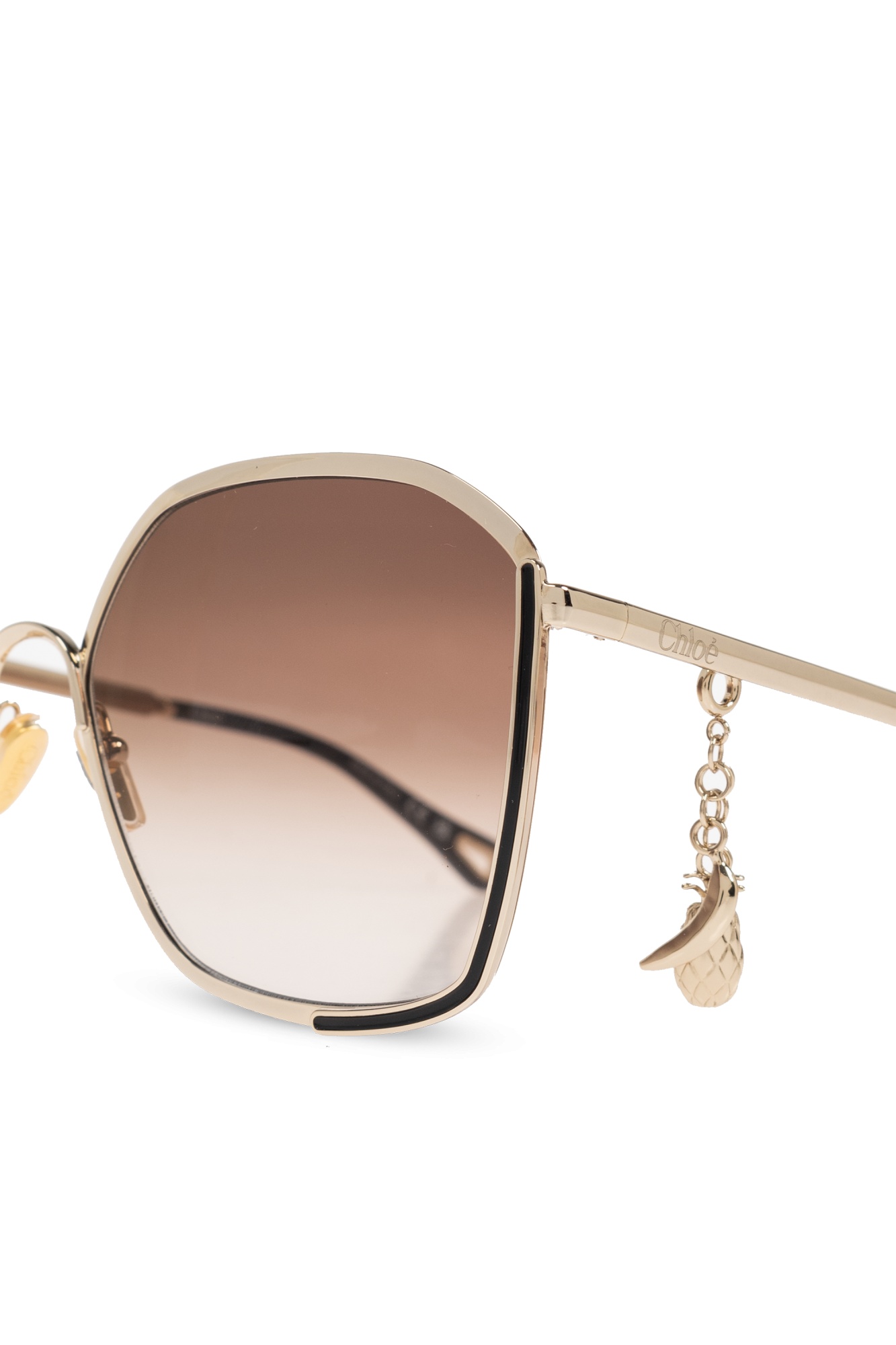 CHLOÉ CHLOÉ EYEWEAR GEOMETRIC FRAME SUNGLASSES