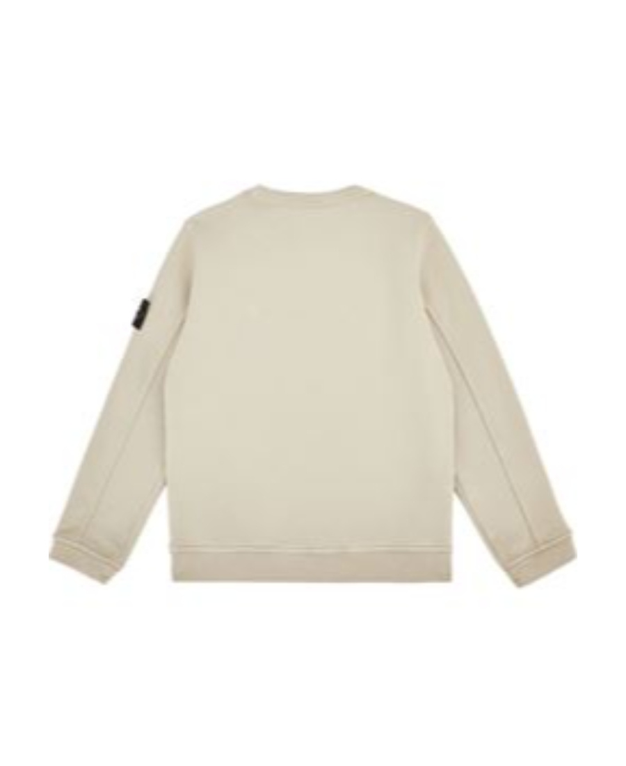 Stone Island Round Collar Long Sleeve Sweater In Gray