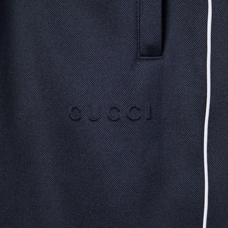 Gucci Men's Technical Fabric Pants In Blue