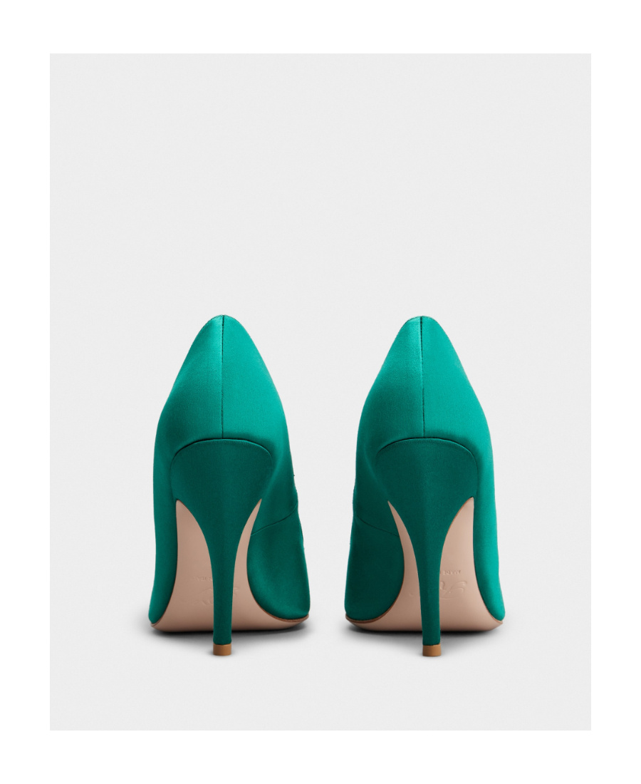 Roger Vivier Satin High Heels In Green