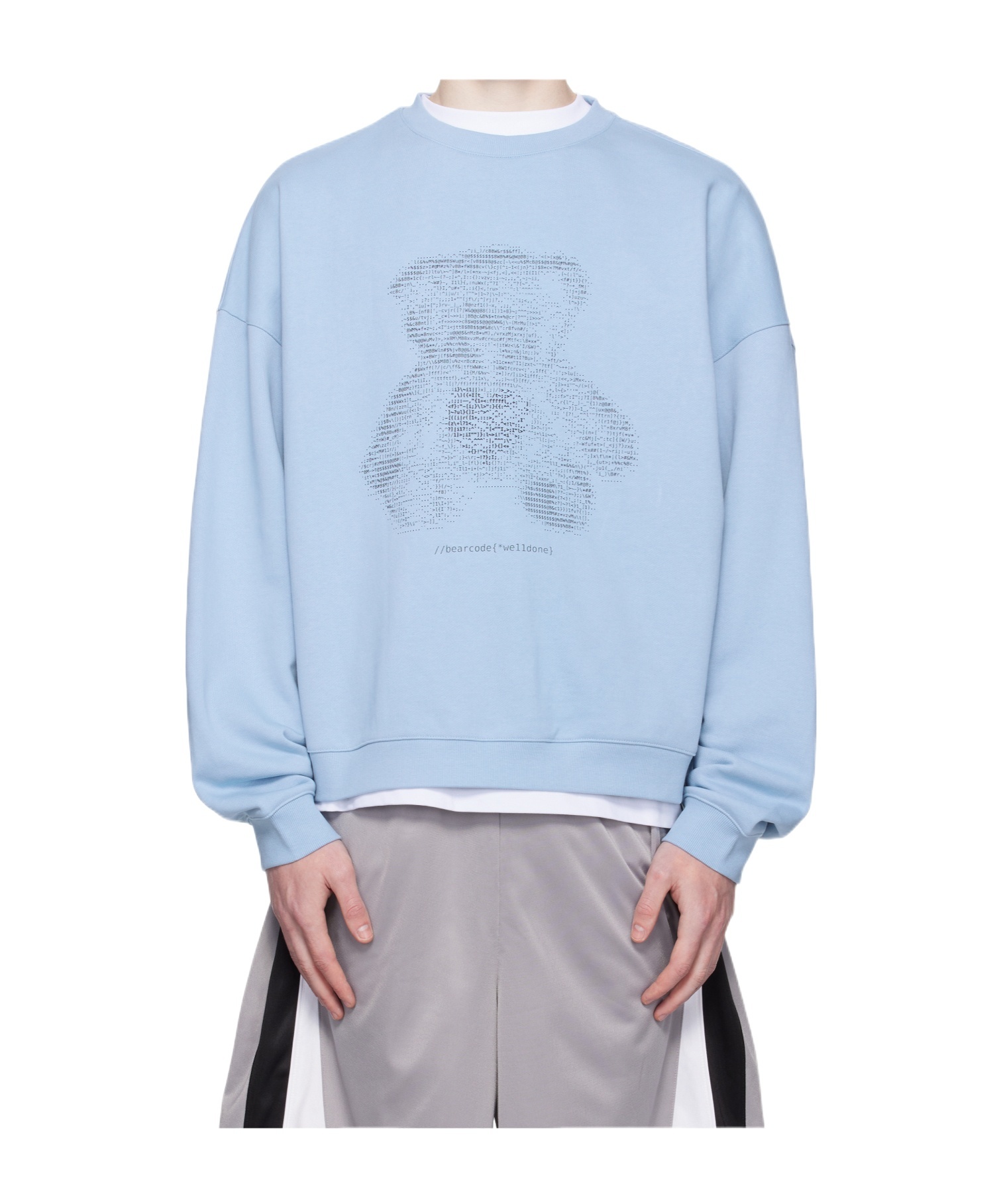 We11 Done Coding Teddy Sweatshirt In Blue