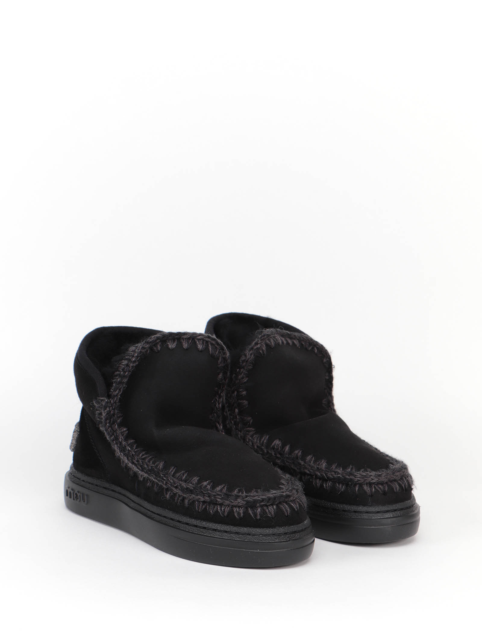 Mou Eskimo Leather Boots In Black