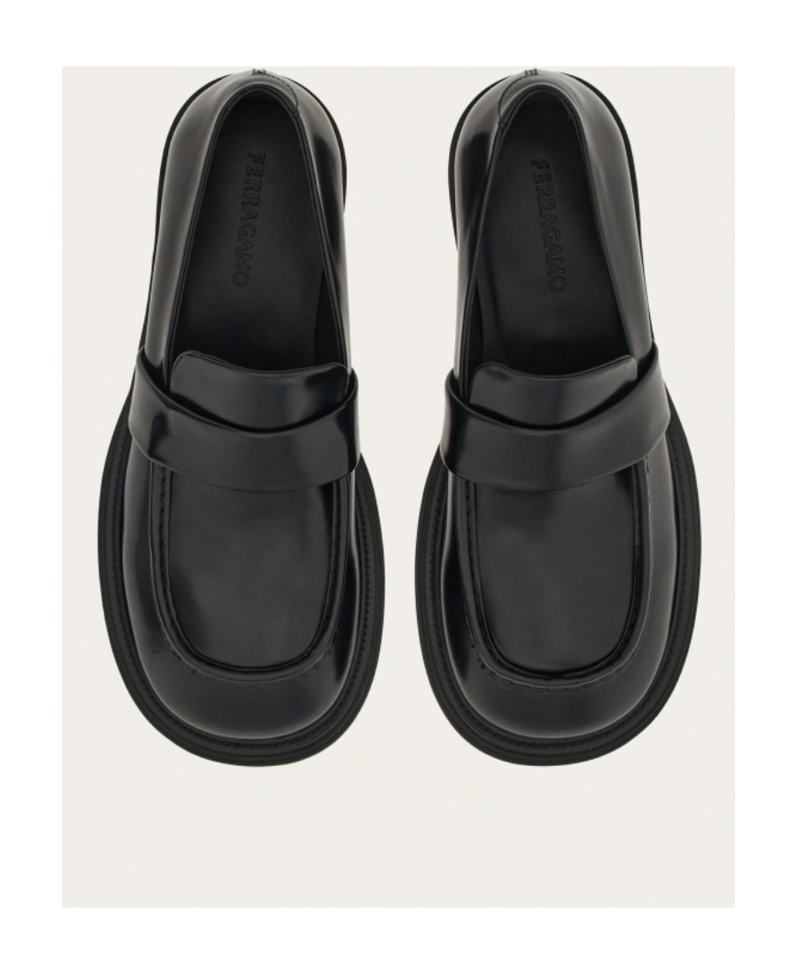Ferragamo Salvatore Moulded-footbed Slip-on Loafers In Black