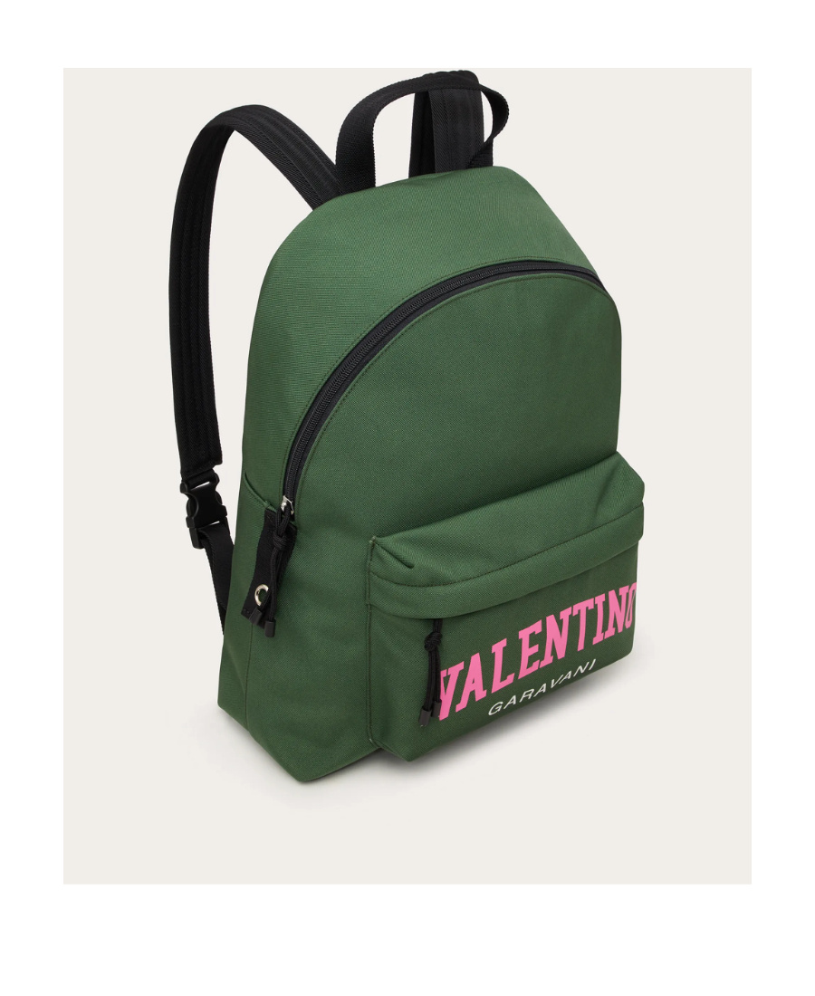 Valentino Logo-print Top-handle Backpack In Green